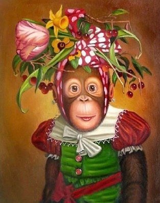 Забавная обезьянка - обезьяна - оригинал