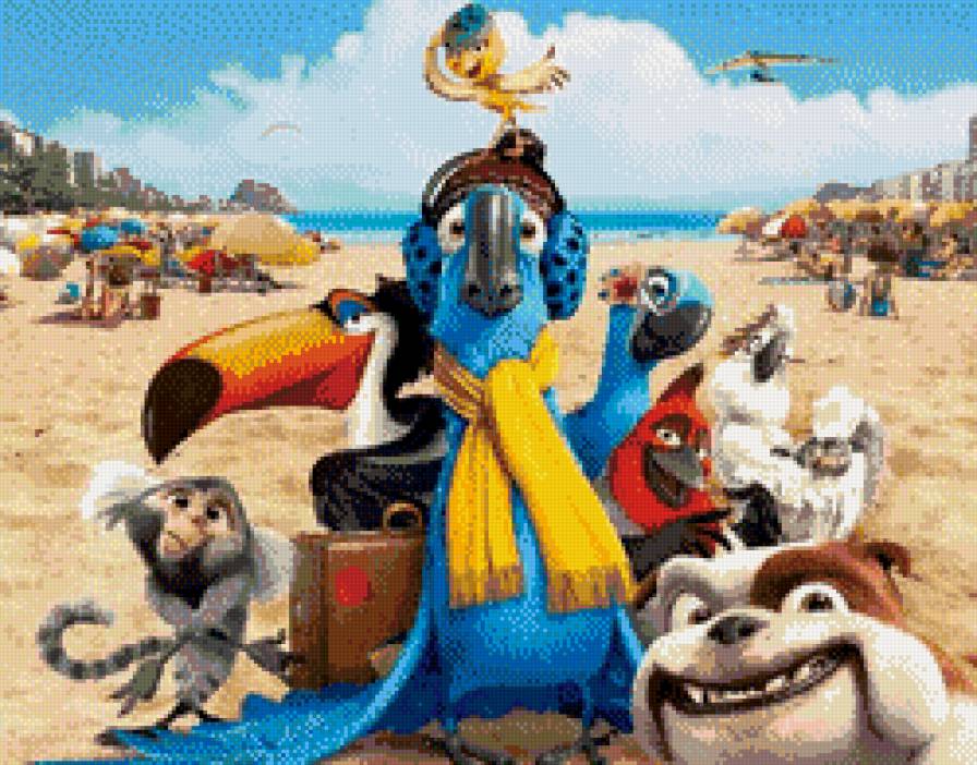 пляж попугаи - предпросмотр