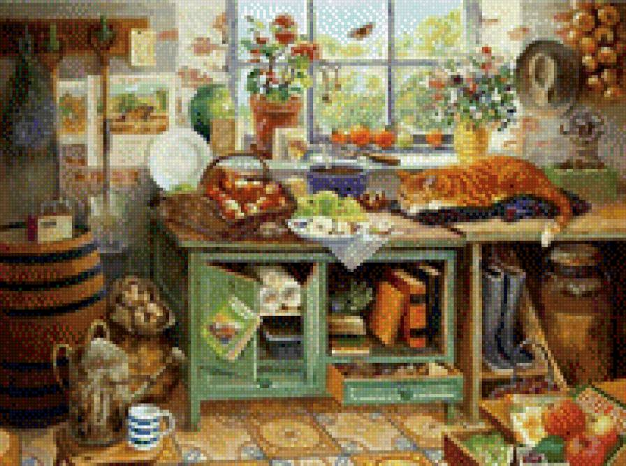 №950268 - кот, кухня, дом - предпросмотр