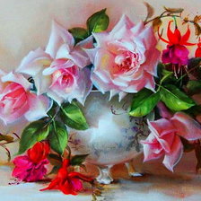 Схема вышивки «Благородные розы»