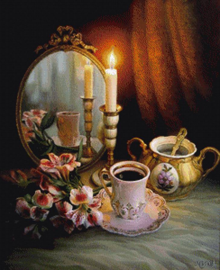 Чашка кофе - натюрморт, кофе - предпросмотр