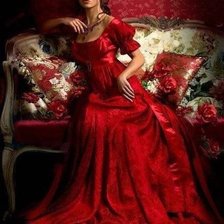 Схема вышивки «дама»