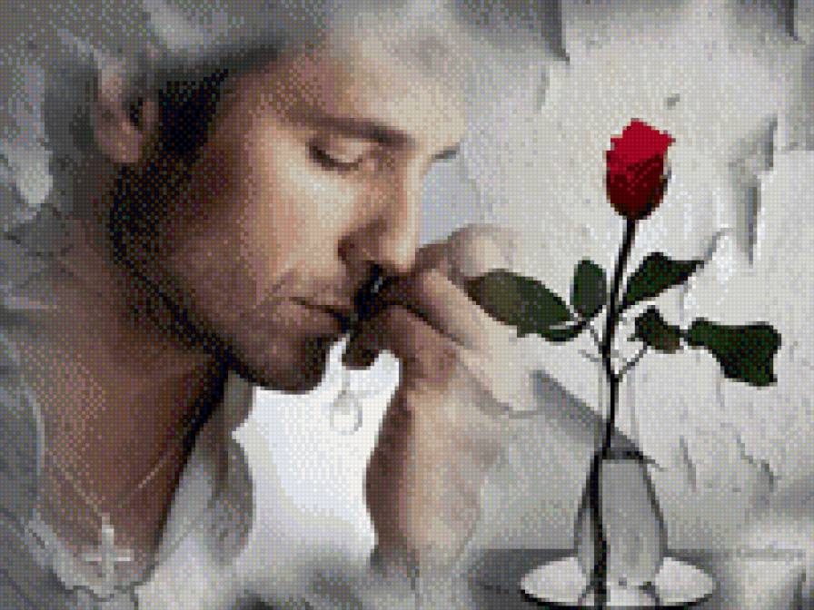 мужчина - роза, красивый - предпросмотр