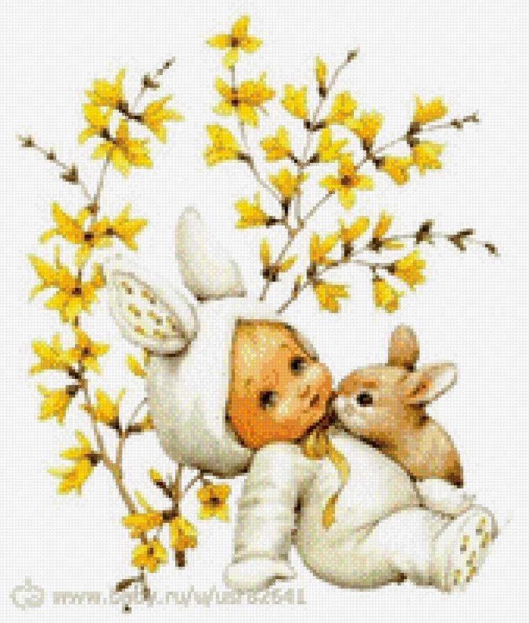 Малыш и кролик - предпросмотр