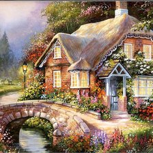 Схема вышивки «домик»