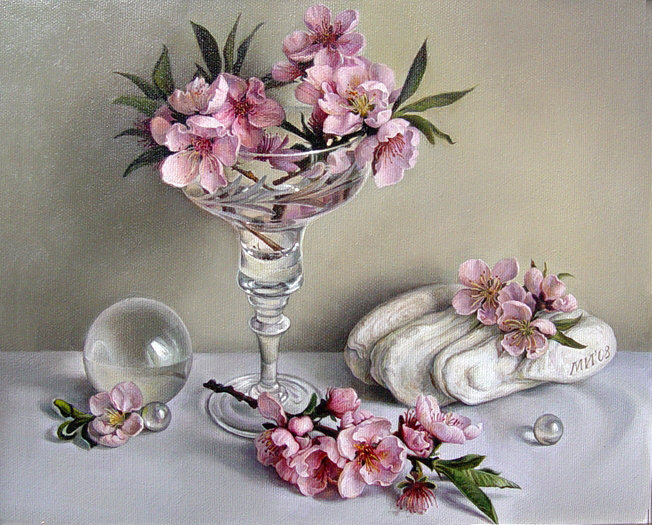 цветы в бокале - цветы - оригинал