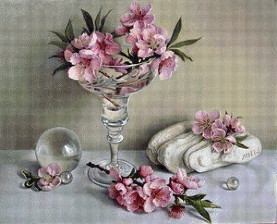 цветы в бокале - цветы - предпросмотр