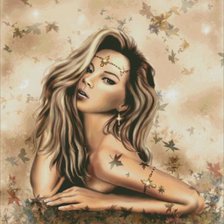 Схема вышивки «девушка»