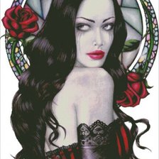 Схема вышивки «девушка»