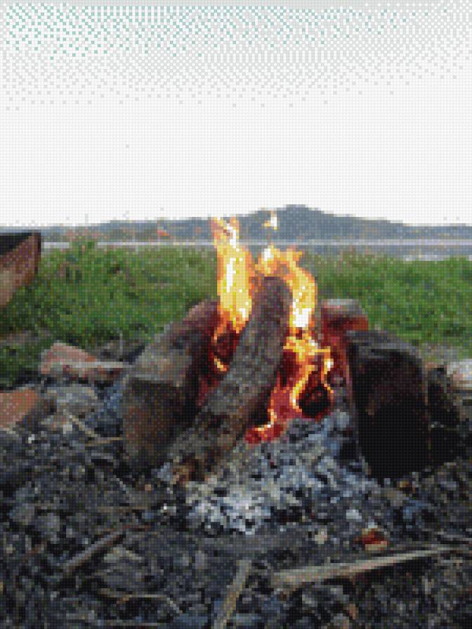 колывань - колывань озеро костер вечер уютно - предпросмотр