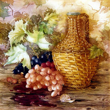 Оригинал схемы вышивки «Вино и виноград» (№951476)