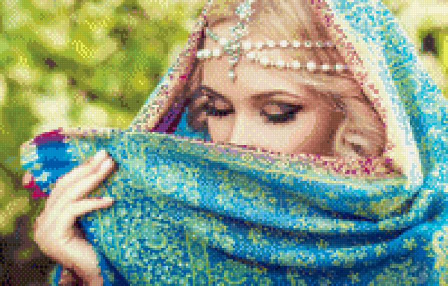 Восток - глаза, девушка, восток, платок - предпросмотр