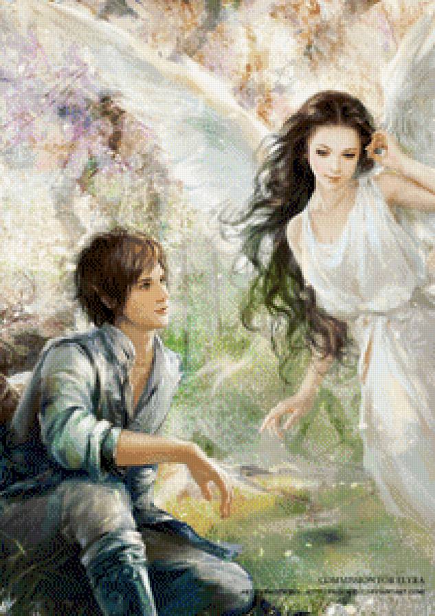 Встреча - аниме, япония, пара, любовь, фэнтези, девушка - предпросмотр