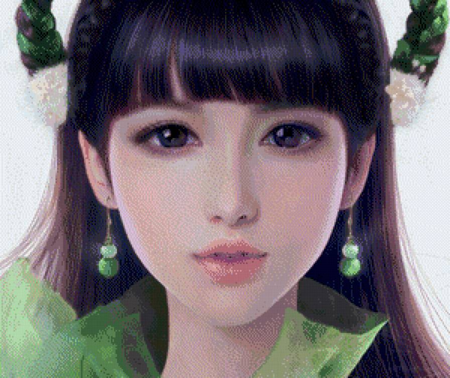 Юность - девушка, аниме, взгляд, япония, фэнтези, глаза - предпросмотр