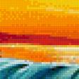 Предпросмотр схемы вышивки «морская волна на закате» (№951996)