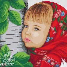 Схема вышивки «девочка в косынке»