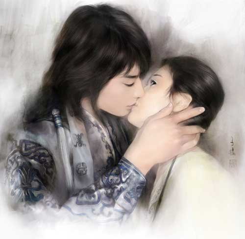 Повесть о первой нежности - поцелуй, девушка, любовь, аниме, япония, пара, фэнтези - оригинал