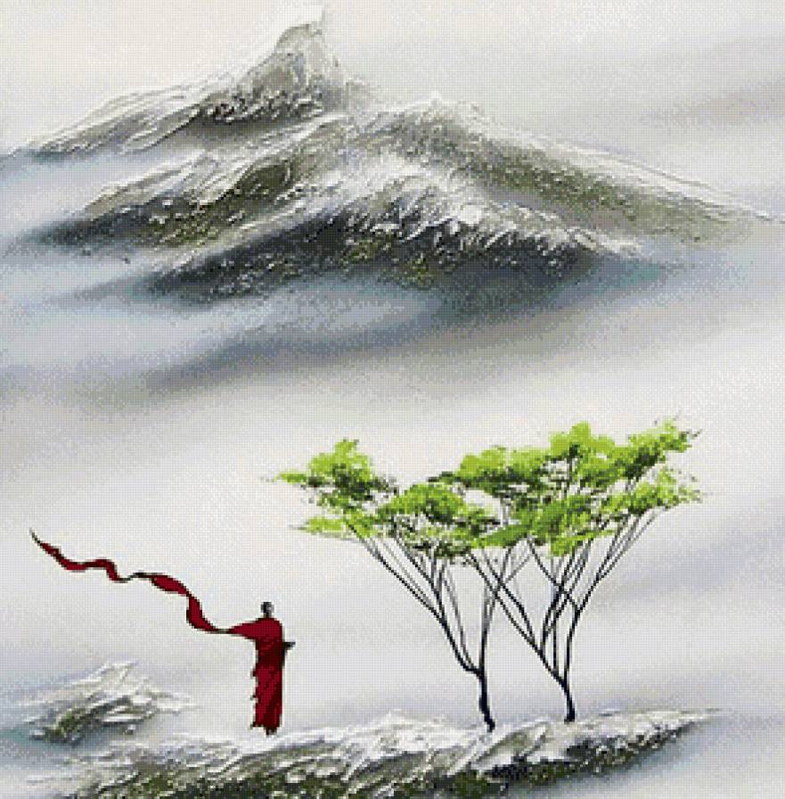 Достигший нирваны - япония, восток, китай, горы, пейзаж, азия - предпросмотр