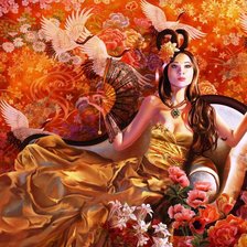 Схема вышивки «Китайская красавица»