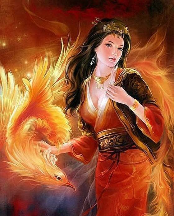 Chica con aguila - оригинал