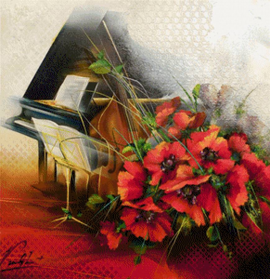 №953277 - маки и музыка - предпросмотр