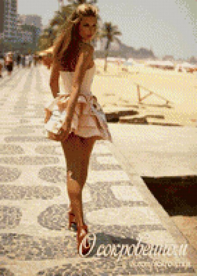 пляж - девушка - предпросмотр