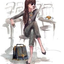 Схема вышивки «деловая леди»