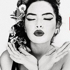 Схема вышивки «девушка»