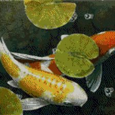 Схема вышивки «карпы»