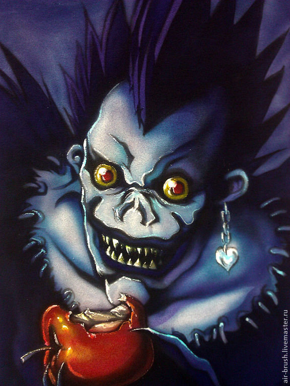 Рюк с яблоком - манга, бог смерти, тетрадь смерти - оригинал