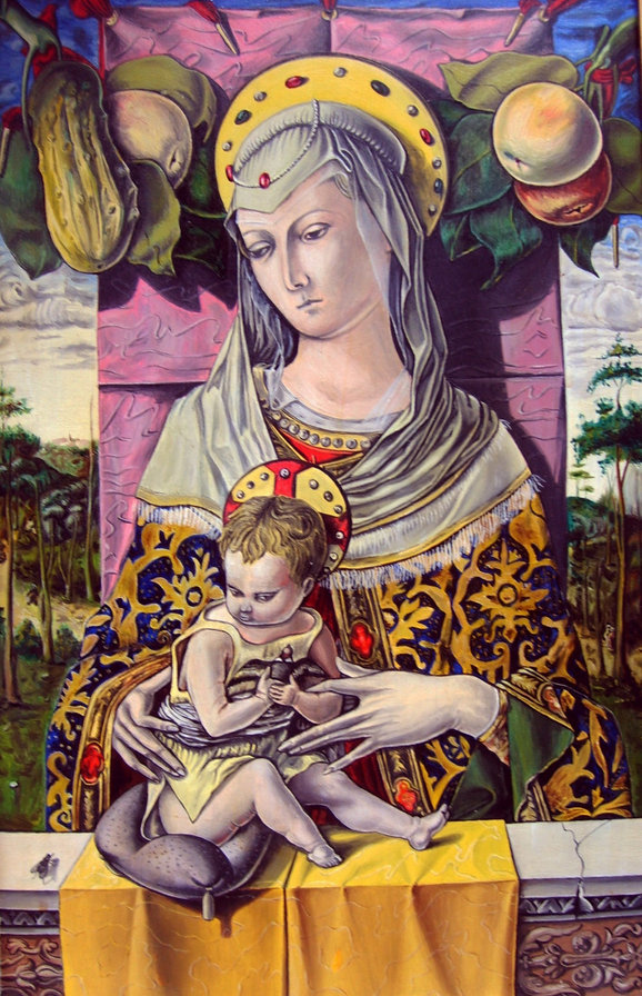 №954937 - икона, искусство, мадонна с младенцем, картина, религия - оригинал