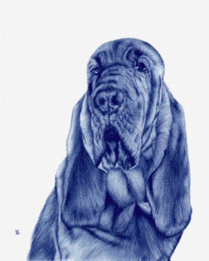 бассет рисунок монохром - чорнобелое, пес, монохром, животные, щенок, собака - предпросмотр