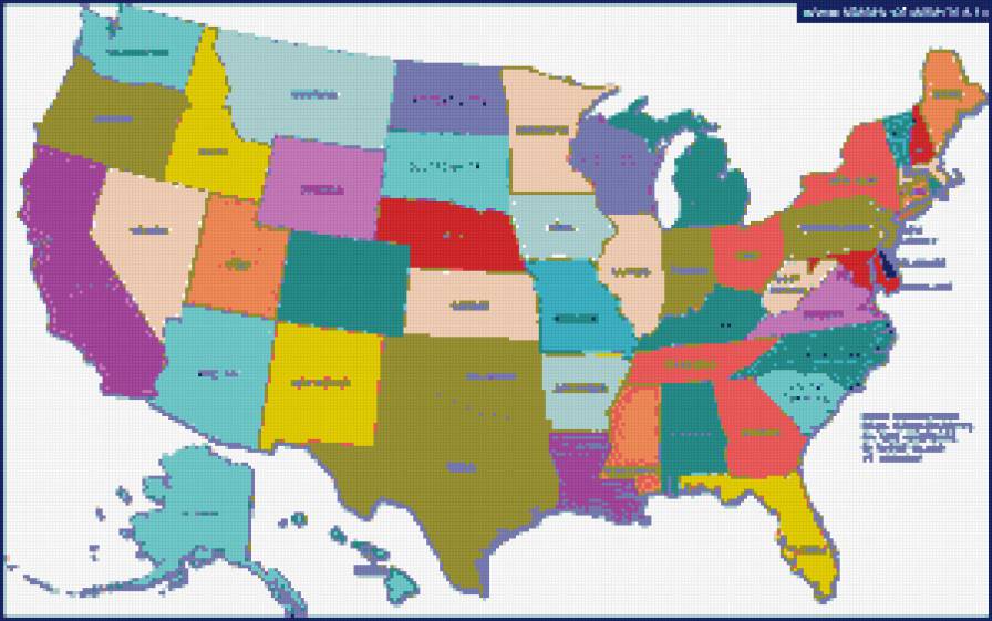 Карта США - предпросмотр