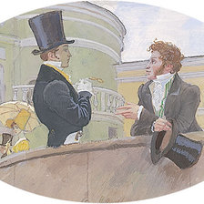 Схема вышивки «пушкин и онегин»