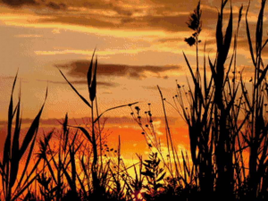 Закат на Днепре - закат, река - предпросмотр