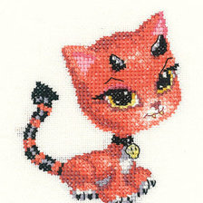 Оригинал схемы вышивки «котенок чертенок» (№956744)