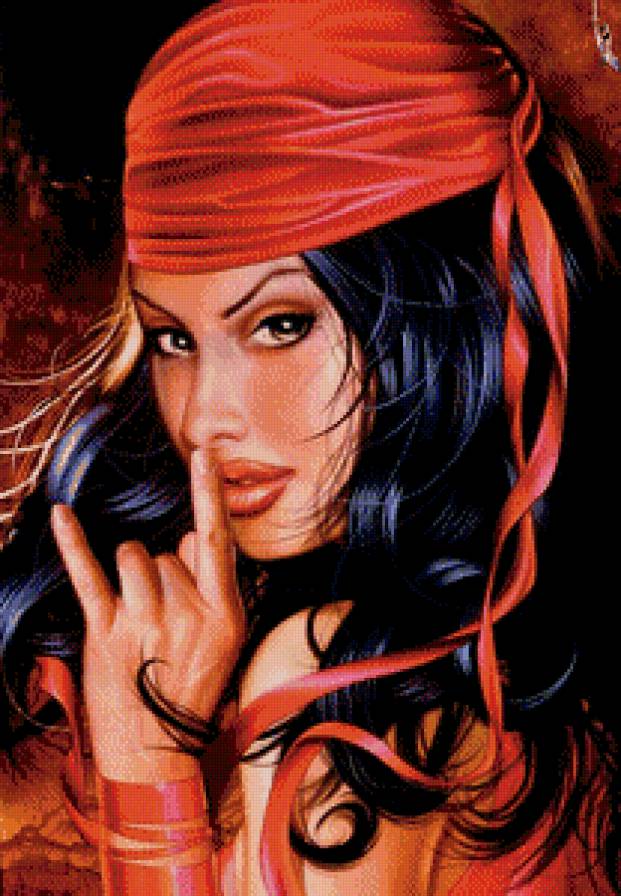 Цыганка - гадалка, страсть, взгляд, профиль, девушка - предпросмотр