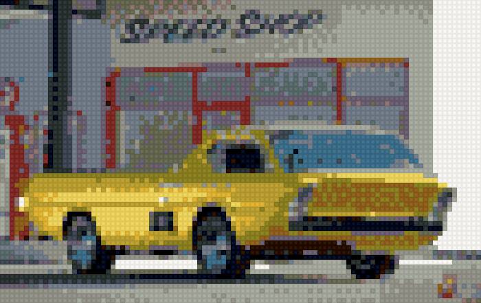 Концепт-кар желтый - авто, концепт, автомобили, простые схемы - предпросмотр