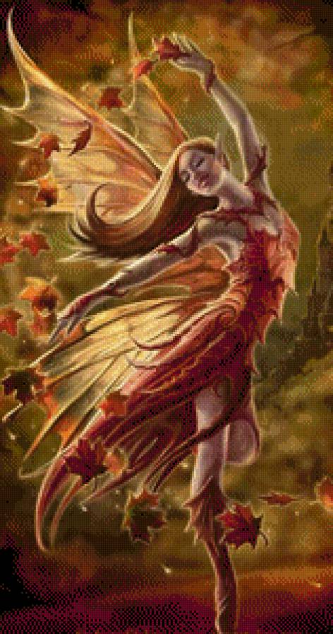 Chica con hojas - предпросмотр