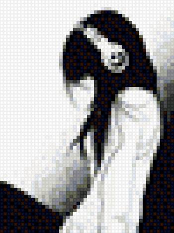 Уединение с музыкой - люди, мало цветов, черно-белое, простые схемы, аниме, девушка - предпросмотр