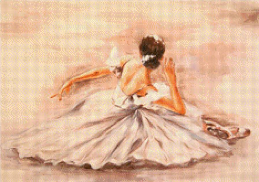 балерина - балет, танцы, картина, девушка, живопись - предпросмотр