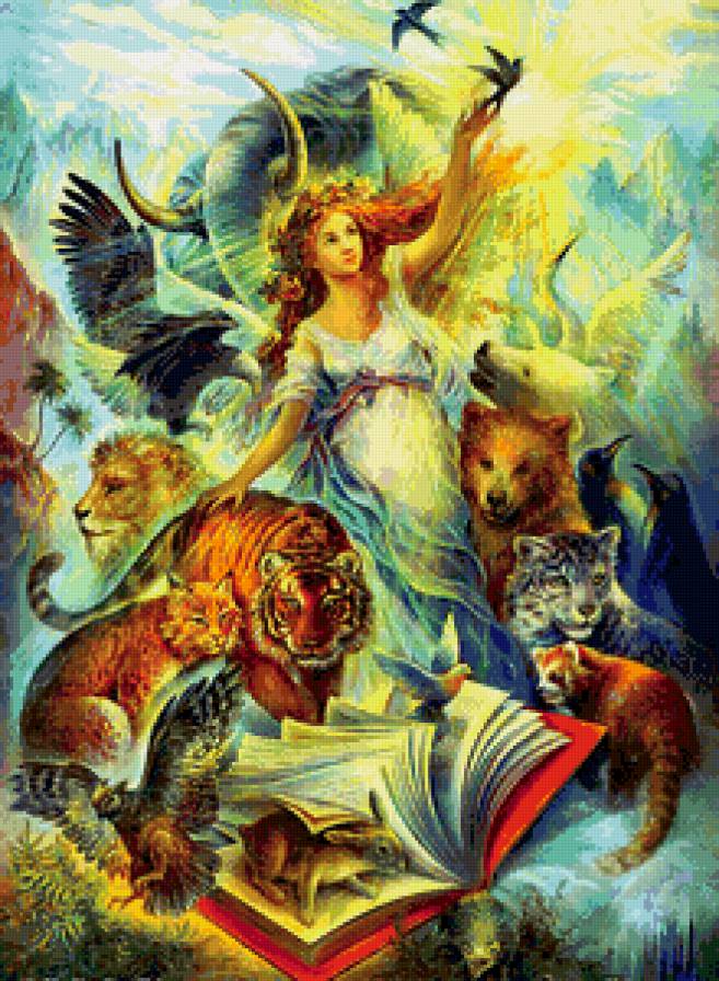 королева зверей - книга, фентези, природа, девушка, животные, звери - предпросмотр