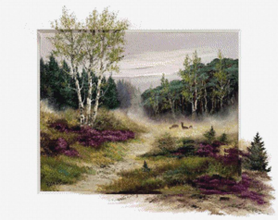 лесная опушка - пейзаж, лес - предпросмотр