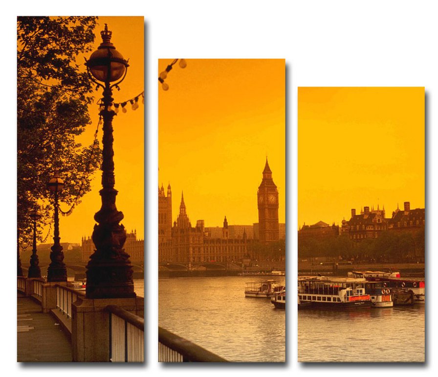 город на закате - оригинал