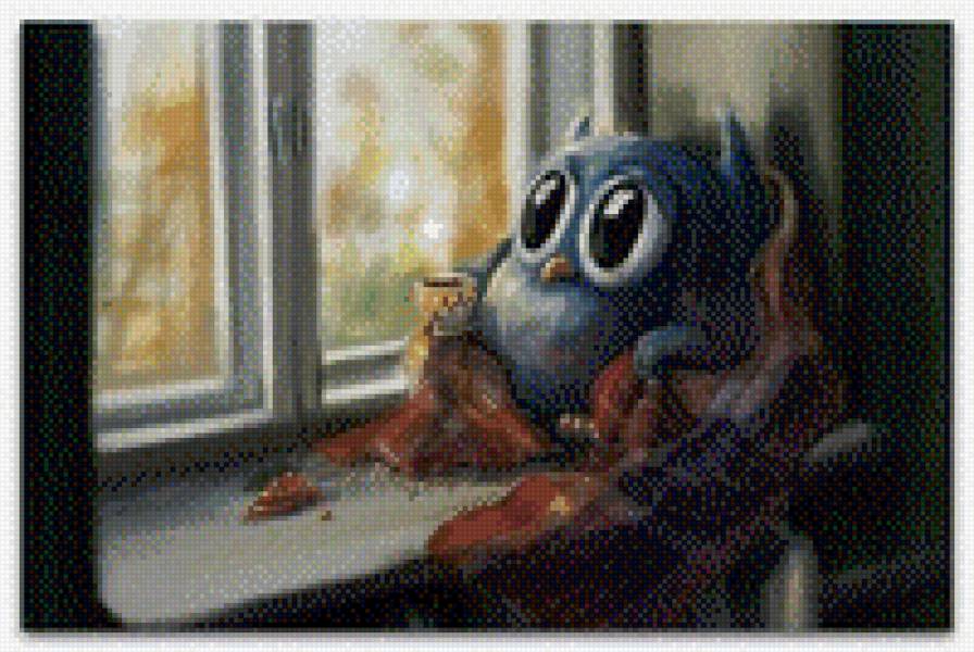 совушка - сова, окно - предпросмотр