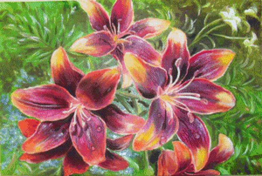 Слезы умиления_ Начинайло М. - букет, лилии, цветы - предпросмотр