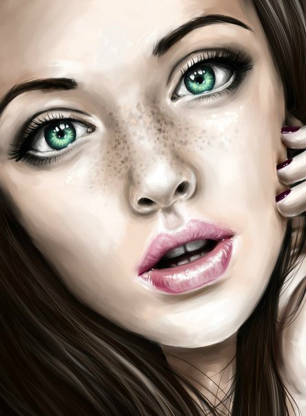 зеленые глаза - девушка - оригинал