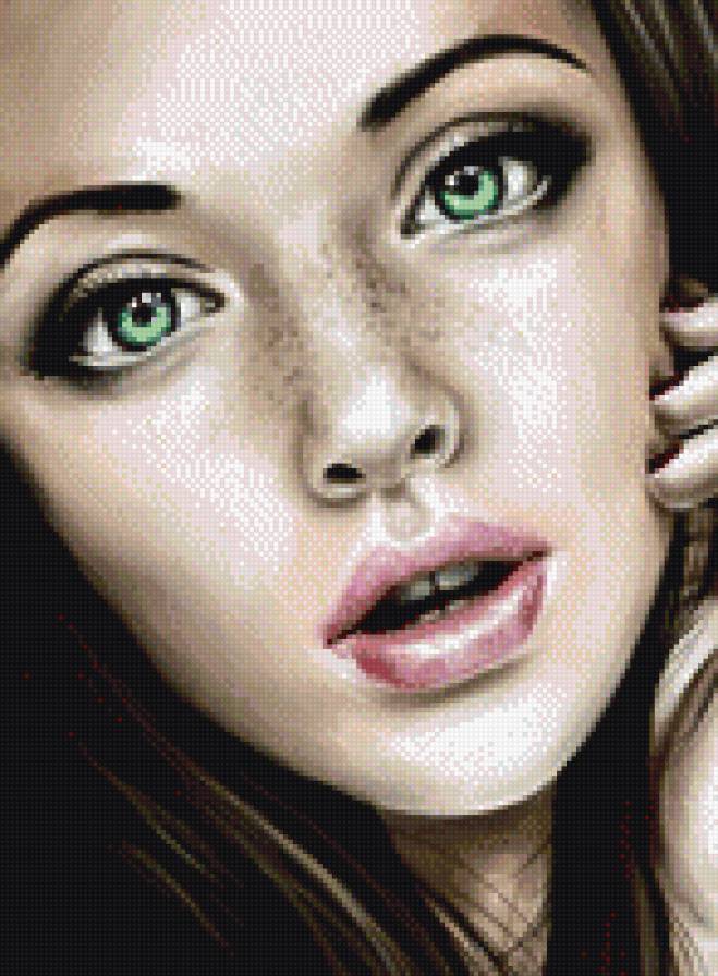 зеленые глаза - девушка - предпросмотр