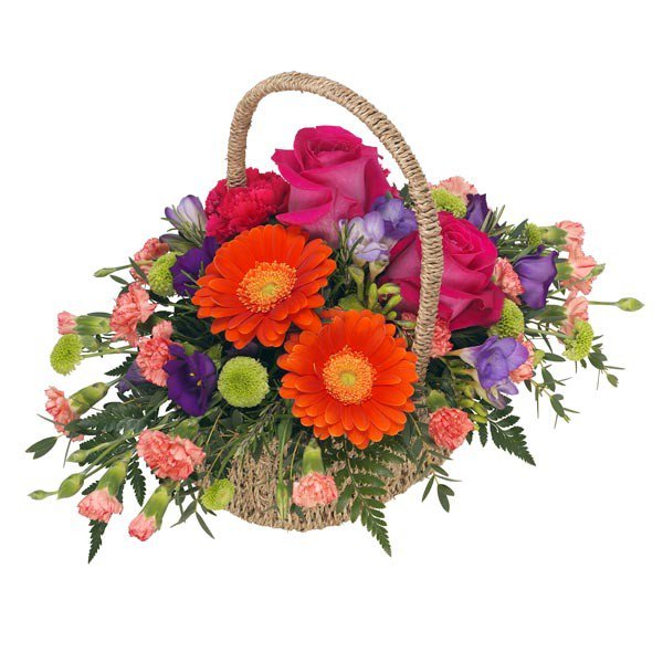 Герберы - букет, корзинка, цветы - оригинал