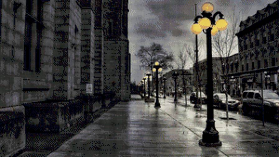 жёлтые  фонари - город - предпросмотр